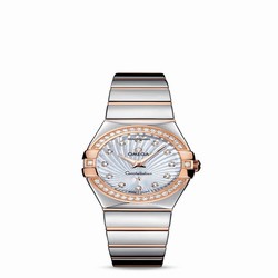 Omega Constellation Quartz Womens watch Quartz Gold Steel 123.25.27.60.55.006