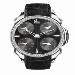 Jacob & Co. Five Time Zone Mens watch Unisex Quartz Steel PZ500.10.RO.LA.A