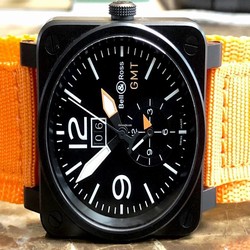Bell & Ross BR 03-51 GMT Mens watch Unisex Automatic Steel BR0351-GMT-CA