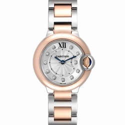 Cartier Ballon Bleu 28mm Womens watch Quartz Gold Steel W3BB0005